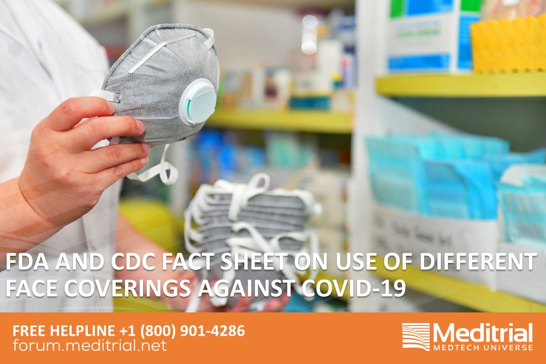 FDA AND CDC FACT SHEET ON USE OF DIFFERENT FACE COVERINGS AGAINST COVID